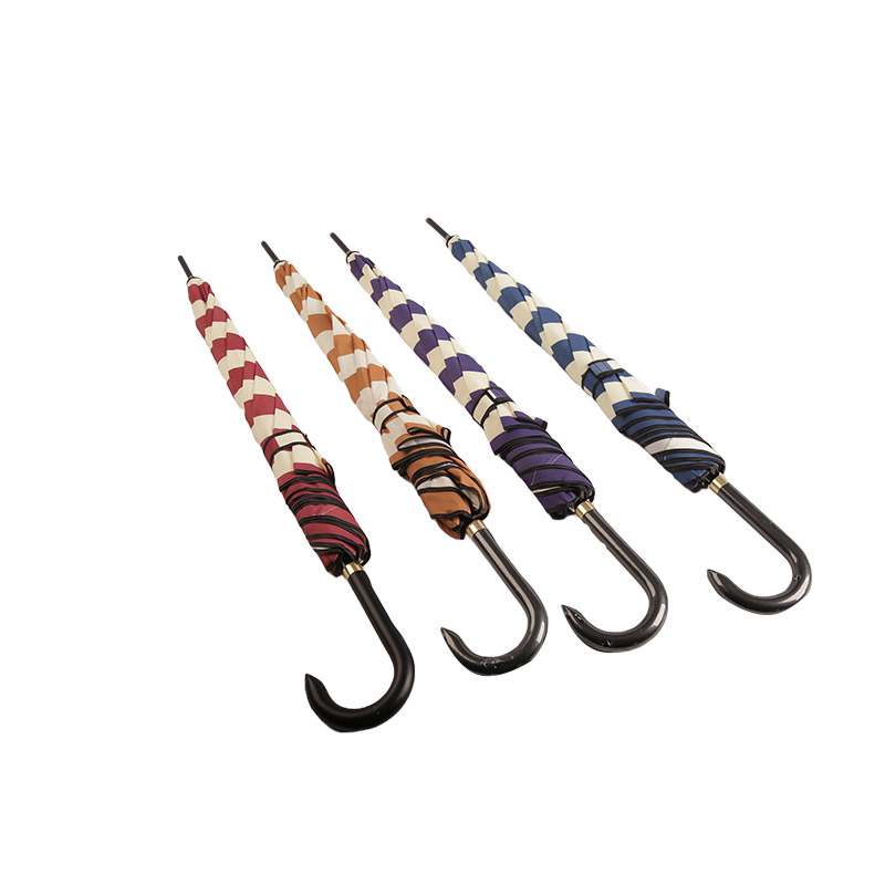 Stribet Beach Sun Oxford Straight paraply-0E6B0007