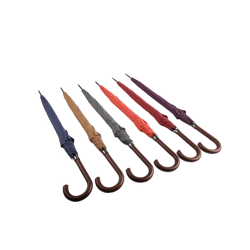 Mørk lilla søjle Pongee lige paraply-0E6B0146