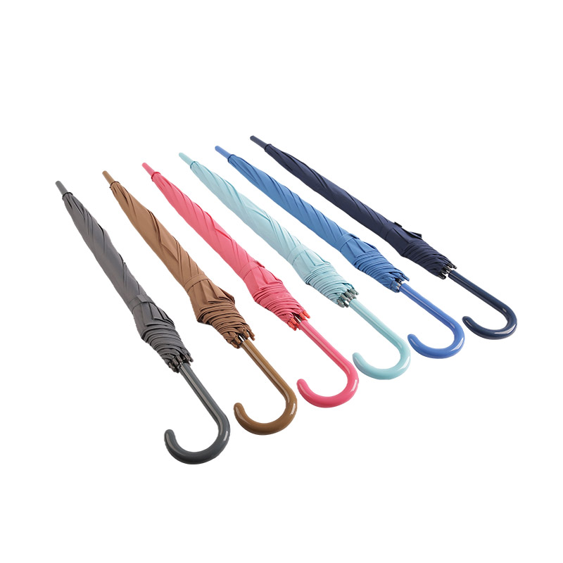 Mørkeblå Palace Style Pongee lige paraply-0E6B0188