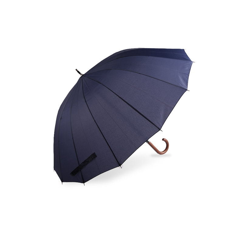 Dome Pure Manuelt træhåndtag Pongee Lige paraply-0E6B0247