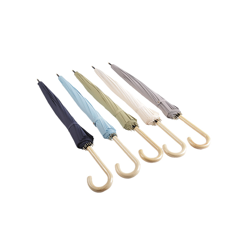 Let britisk stil Pongee lige paraply-0E6B0259