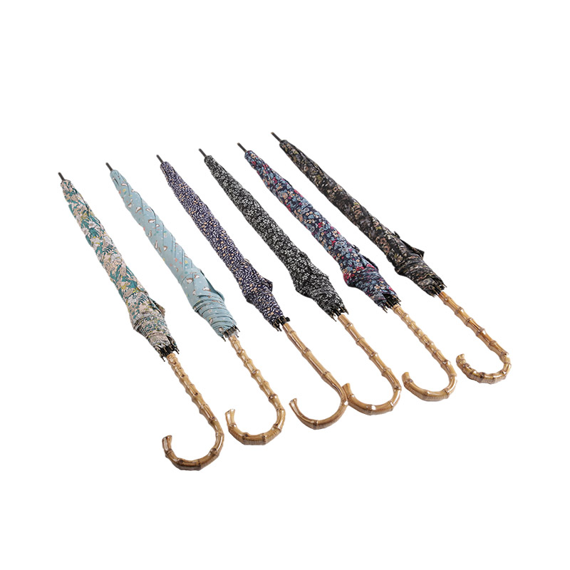 Pongee med smukt udseende med UV-belagt lige paraply-0E6B0304