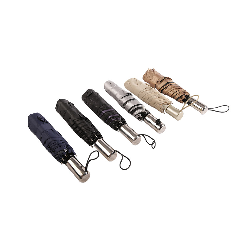 Abrikos Atmosphere Pongee Tredobbelt paraply-0E6B0465