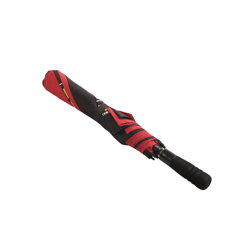 To-farvet Logo Pongee To-foldet paraply-0E6B0556