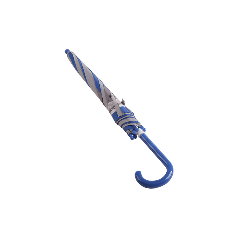 Tofarvet tegneserie Haj Pongee børn paraply-0E6B0649