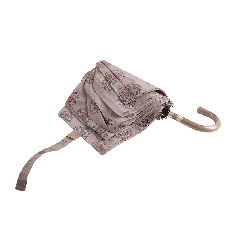 Lys farvetryk polyester Tre-fold paraply-0E6B0739